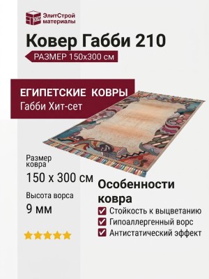 Ковер Габби 210 150x300-Прямоугольник