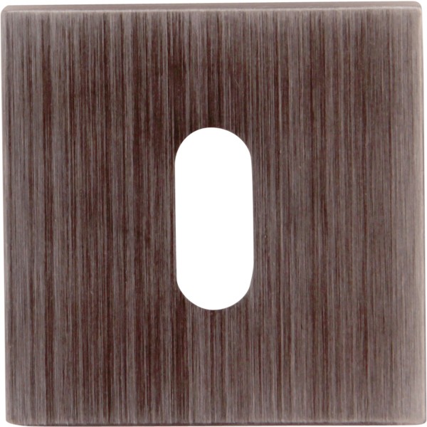 Дополнительные розетки для замка с межкомнатным ключом Накладка Cab квадратная Затемненное серебро (FIXA), материал Замак, отделка Серебро, 50*50 мм