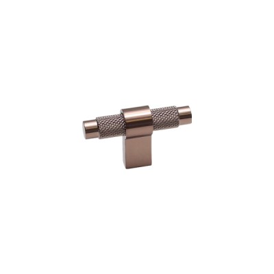 Ручка кнопка SYSTEM SY8772 0008 RS-RS, материал Алюминий, отделка Розовое золото, 60*16*35 мм