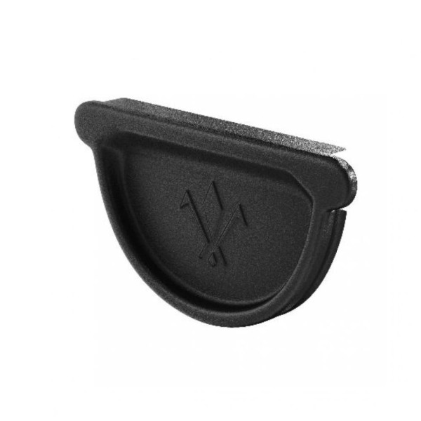 Заглушка Aquasystem универсальная с резиновым уплотнителем, RAL 9005 Черный 125/90