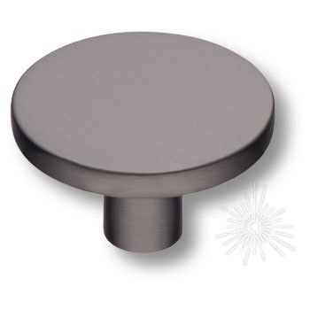 Ручка кнопка 35-Titanium, материал Замак, отделка Графит, 25*d=40 мм