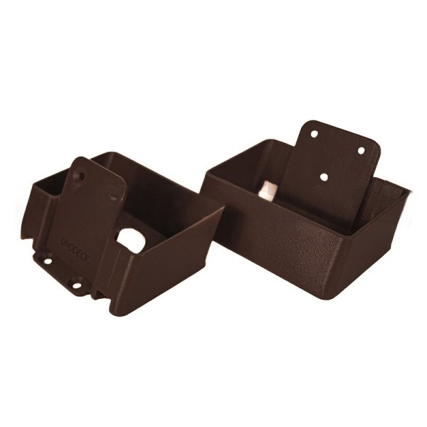 Крепления перил наклонные из алюминия GardenParkett, цвет Венге.