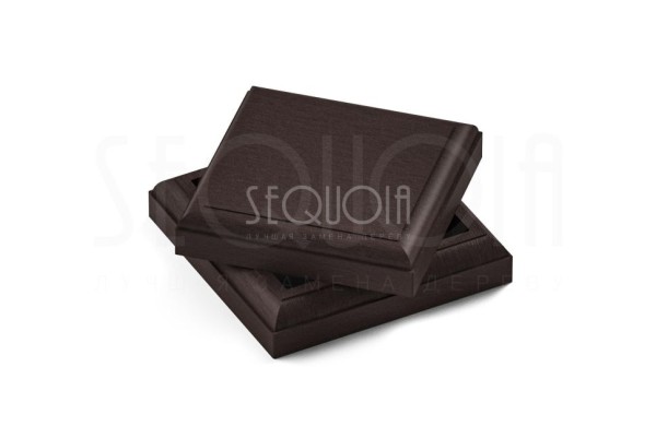 Комплект юбки и крышки для столба SEQUOIA коричневого цвета.