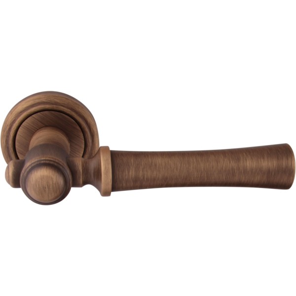 Дверная ручка на круглой розетке "CARLO" 283V MAB, материал Латунь, отделка Бронза, 136*50 мм