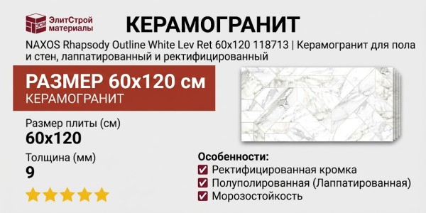 NAXOS Rhapsody Outline White Lev Ret 60x120 118713