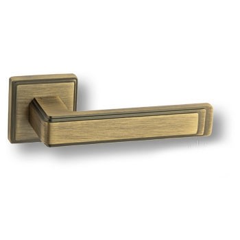 Дверная ручка на квадратной розетке HA229RO17 ABM LINEAR, материал Замак, отделка Бронза, 151*52*67 мм