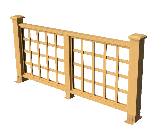 Декоративное ограждение из ДПК GRINDERDECO Дувр песчаник