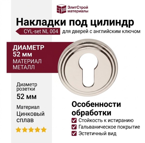 Дополнительные розетки для замка с английским ключом CYL-set NL 004