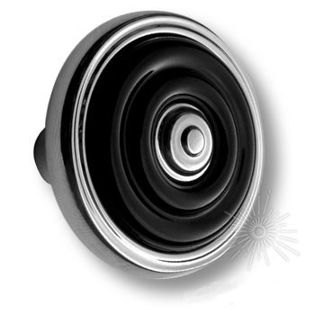 Ручка кнопка CEBI 476025MP02ST04, материал Замак Пластик, отделка Хром, 30*d=37 мм