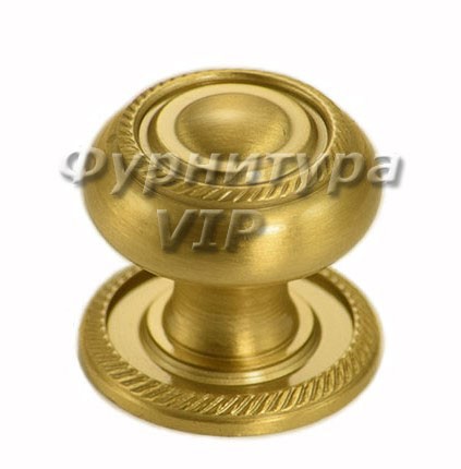 Ручка кнопка "Georgian" 802 32 MB, материал Латунь, отделка Золото, 30*d=32 мм