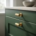 Ручка кнопка Viefe RILLE 0528055L291, материал Замак, отделка Золото, 55*15*38,5 мм