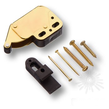 Мини-защёлка 22.01.010-2, отделка Латунь