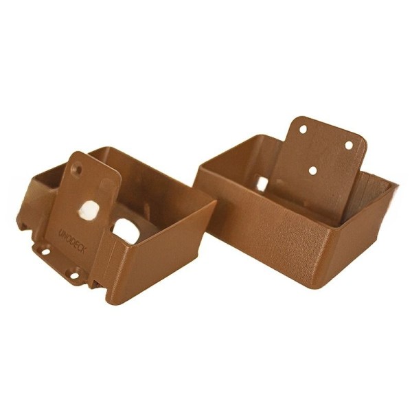 Крепления перил наклонные из алюминия GardenParkett, цвет Орех