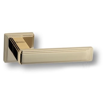Дверная ручка на квадратной розетке HA229RO17 GL LINEAR, материал Замак, отделка Золото, 151*52*67 мм