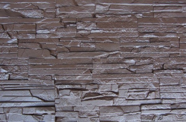 Фасадная панель Аэлит Пласт плоская коричневая