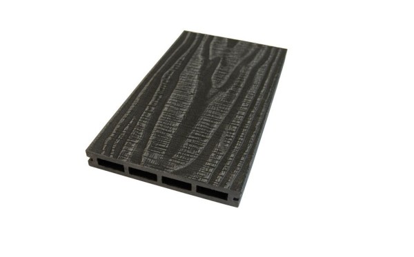 Террасная доска пустотелая ДПК NanoWood Nature 3D (20мм) Графит