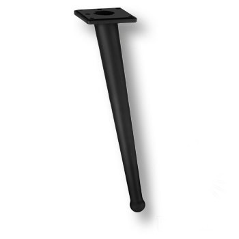 Опора мебельная 1180 BONE Leg 250 мм Matt Black, материал Замак, цвет Чёрный, отделка Черный