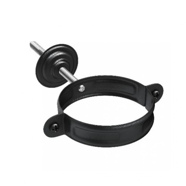 Комплект креплений для трубы Aquasystem, RAL 9005 Черный 125/90