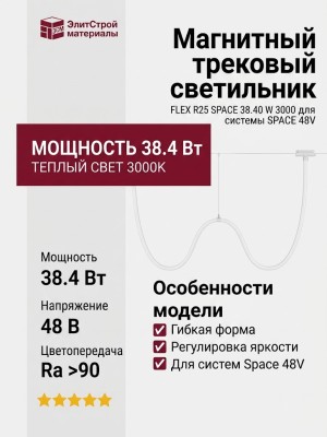 Магнитный трековый светильник FLEX R25 SPACE 38.40 W 3000