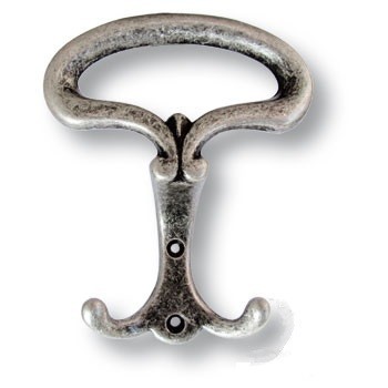 Крючок 15.719.00.16, материал Замак, отделка Серебро, 43*99*130 мм