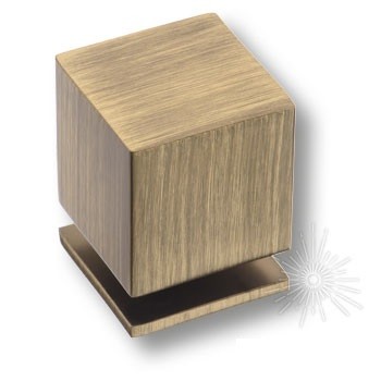 Ручка кнопка 1954 0025 ABM, материал Алюминий, отделка Бронза, 32*25*25 мм