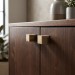 Ручка кнопка SYSTEM 1954 0025 ABM, материал Алюминий, отделка Бронза, 32*25*25 мм
