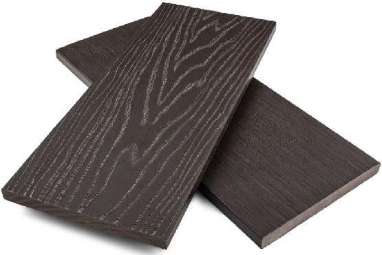 Полнотелая заборная доска ДПК NanoWood цвета Венге