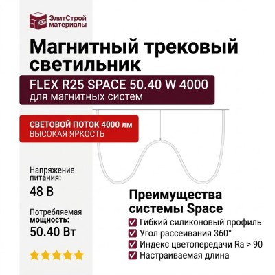 Магнитный трековый светильник FLEX R25 SPACE 50.40 W 4000