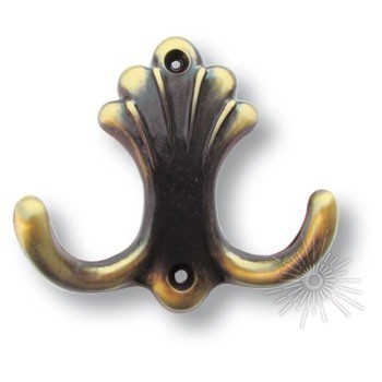 Крючок 15.722.00.04, материал Замак, отделка Бронза, 20*62*65 мм