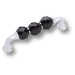 Ручка скоба 2537-005-96-BLACK, материал Замак Стекло, отделка Хром Стекло, 34*21*112 мм