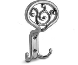 Крючок WAP.801.000.00AN, материал Замак, отделка Серебро, 140*73*50 мм