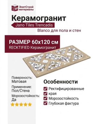 Jano Tiles Trencadis Blanco 60x120 TRENCADIS BLANCO