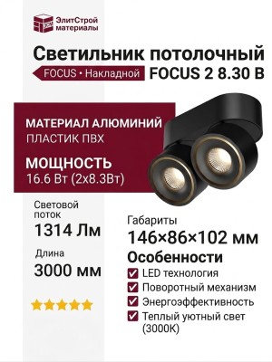 Светильник потолочный FOCUS 2 8.30 B