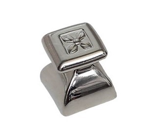 Ручка кнопка 24124Z02700.32, материал Замак, отделка Никель, 27*27*31 мм