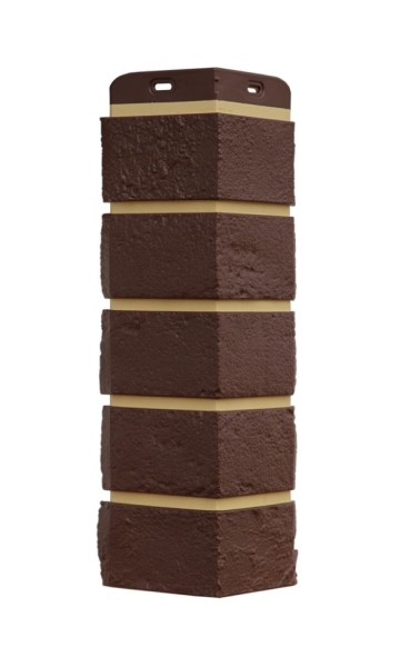 Угол Grand Line, Состаренный кирпич Design Plus, Каштан (Шов песочный)