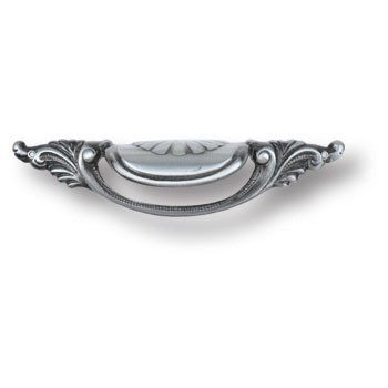Ручка скоба 02.0061.B Plata Vieja, материал Замак, отделка Серебро, 120*27*23 мм