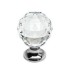 Ручка кнопка Linea Cali 200200PB020CR, материал Латунь, отделка Кристаллы Swarovski Хром, d=20 мм