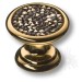 Ручка кнопка 07150-317, материал Латунь, отделка Золото Кристаллы Swarovski, 20*d=27 мм