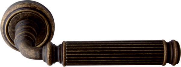 Дверная ручка на круглой розетке "RANIA" 290V DAB, материал Латунь, отделка Бронза, 145*50 мм