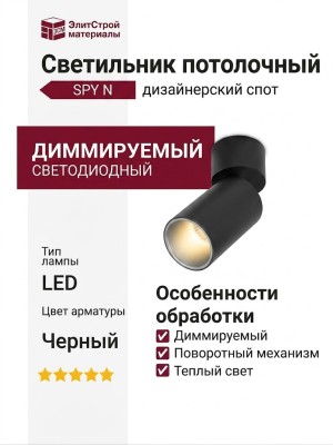Светильник потолочный SPY N 13.30 BS DIM