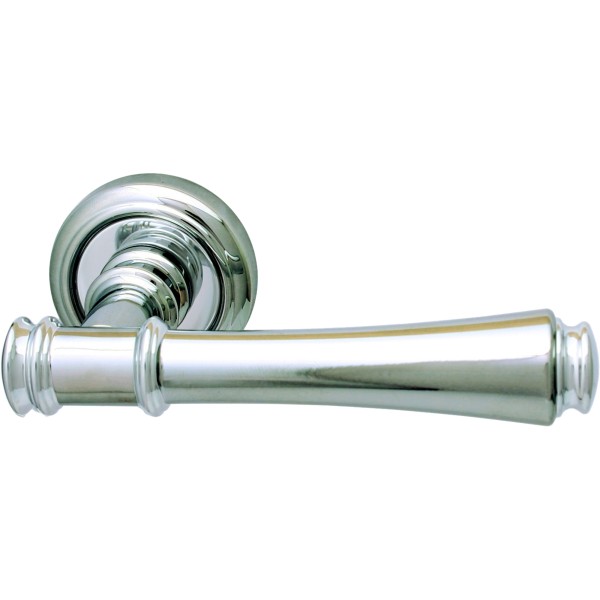 Дверная ручка на круглой розетке 245 V Tako Матовый хром/хром, материал Латунь, отделка Хром, 128*50*71 мм