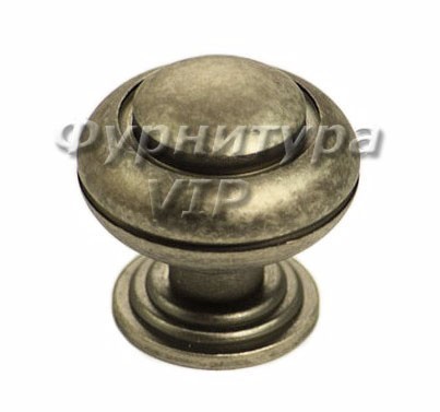 Ручка кнопка "VICTORIAN" 806 30 DAS, материал Латунь, отделка Серебро, 29*d=30 мм