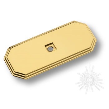 Подложка для мебельных ручек 3022 0080 GL, материал Замак, отделка Золото, 35*80 мм
