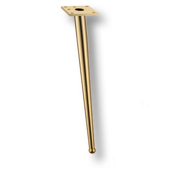 Опора мебельная 1180 BONE Leg 410 мм Gold, материал Замак, отделка Золото