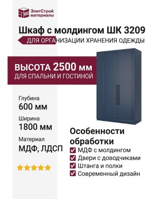 Шкаф с молдингом ШК 3209