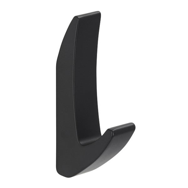 Крючок 2433/PB12, материал Замак, цвет Чёрный, отделка Черный, 81*15*40 мм