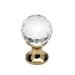 Ручка кнопка Linea Cali 200200PB020OZ, материал Латунь, отделка Золото Кристаллы Swarovski, d=20 мм