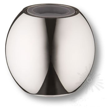 Опора мебельная KAL-0008-0072-A01, материал Алюминий Пластик, отделка Хром, 72*d=46 мм