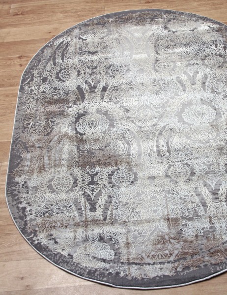 Ковер Armina 3801A grey/brown овал