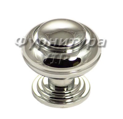 Ручка кнопка "VICTORIAN" 806 30 CP, материал Латунь, отделка Хром, 29*d=30 мм